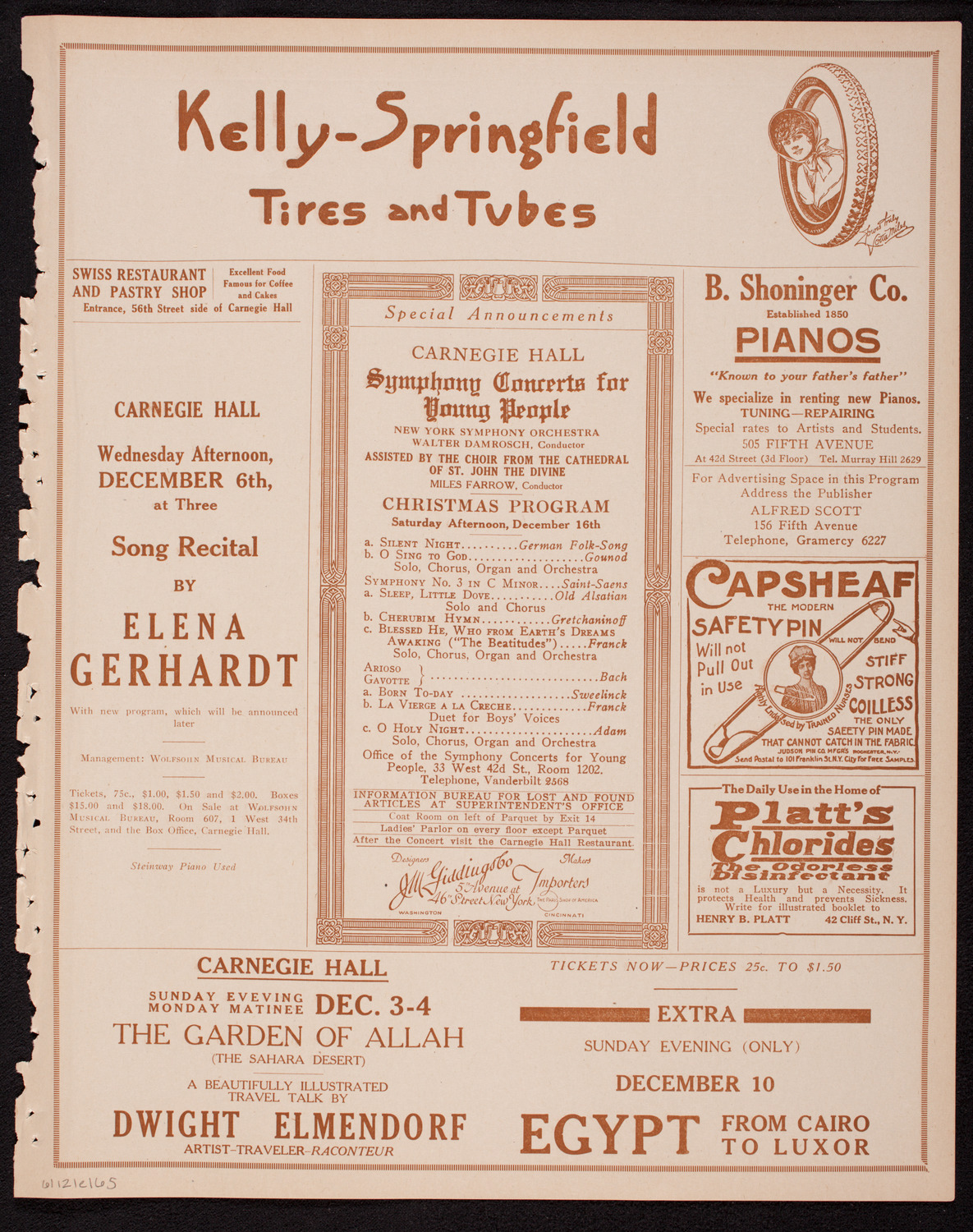 Ethel Leginska, Piano, December 1, 1916, program page 9