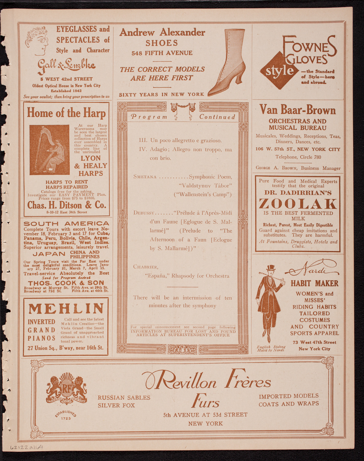 Boston Symphony Orchestra, December 2, 1916, program page 7