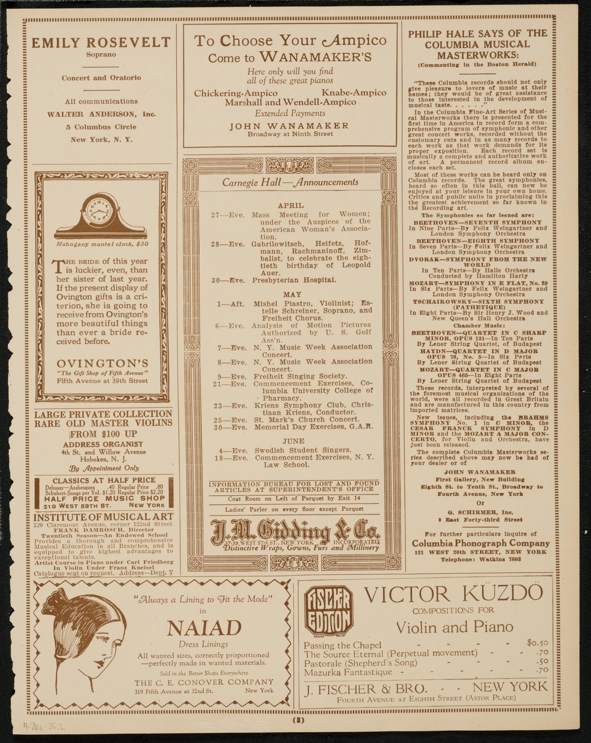 Film: La Casa de la Troya, April 26, 1925, program page 3