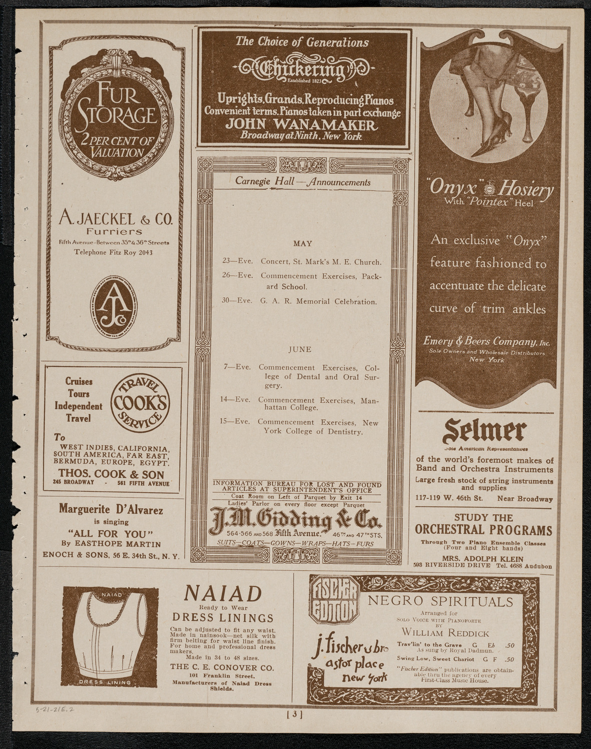 Pupils of Louise Baylis, May 21, 1921, program page 3