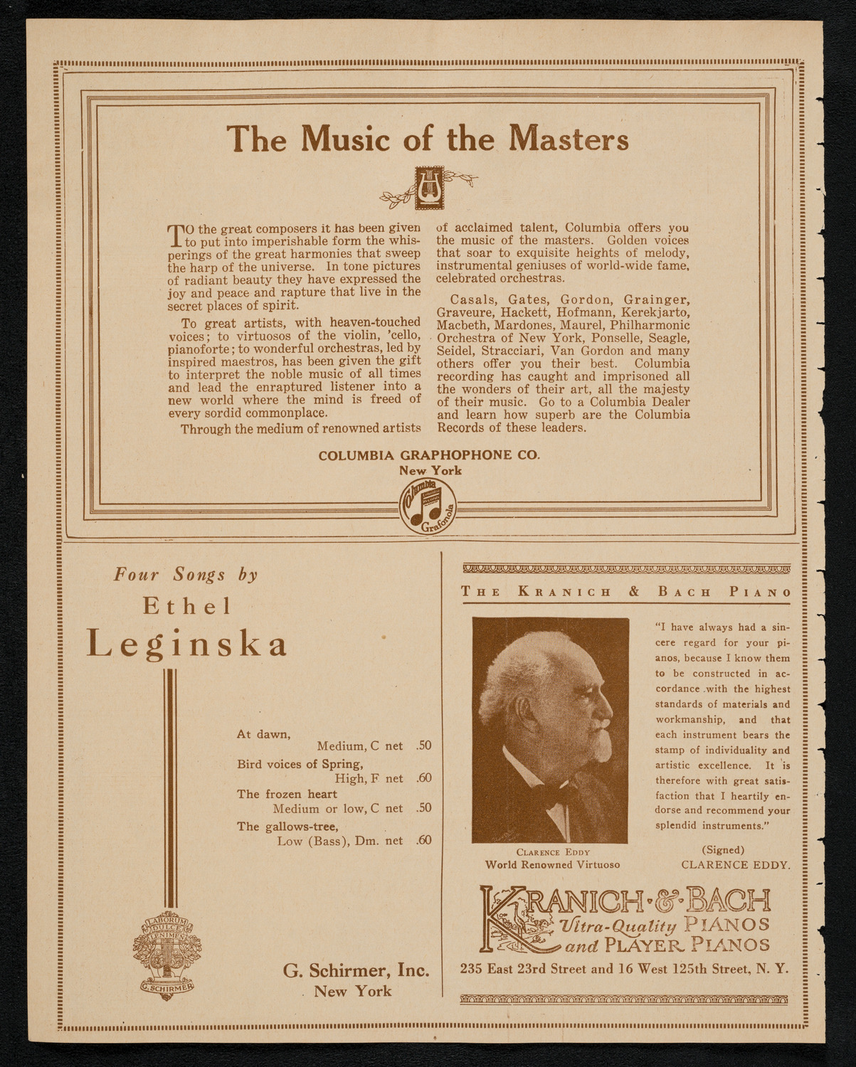 Ethel Leginska, Piano, February 20, 1923, program page 6