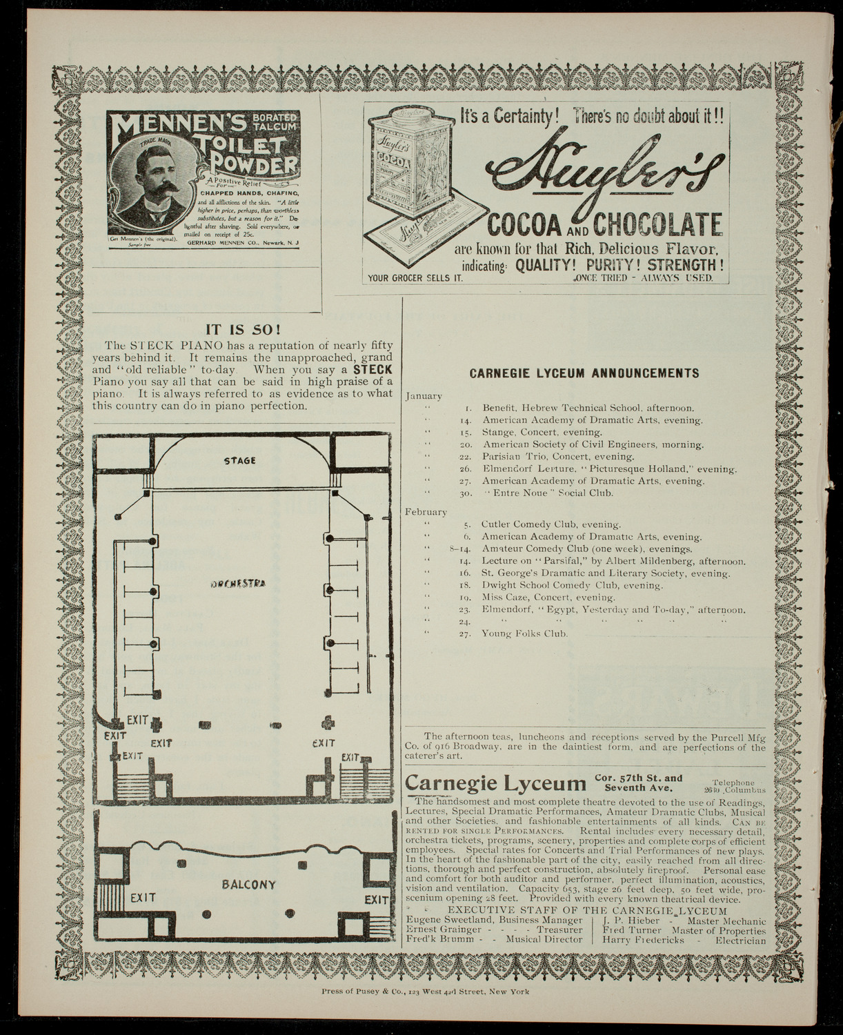 Benefit: Hebrew Technical School for Girls, December 31, 1903, program page 4