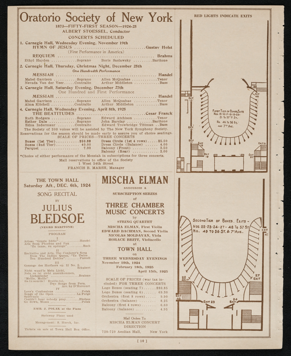 John McCormack, Tenor, October 26, 1924, program page 10