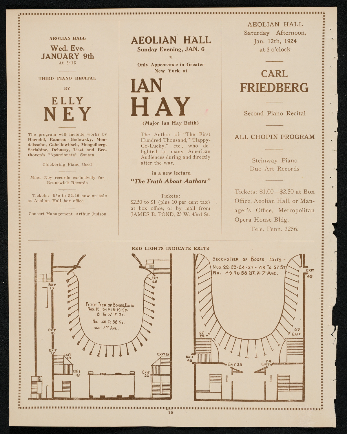 New York Symphony Orchestra: Beethoven Cycle, January 4, 1924, program page 10