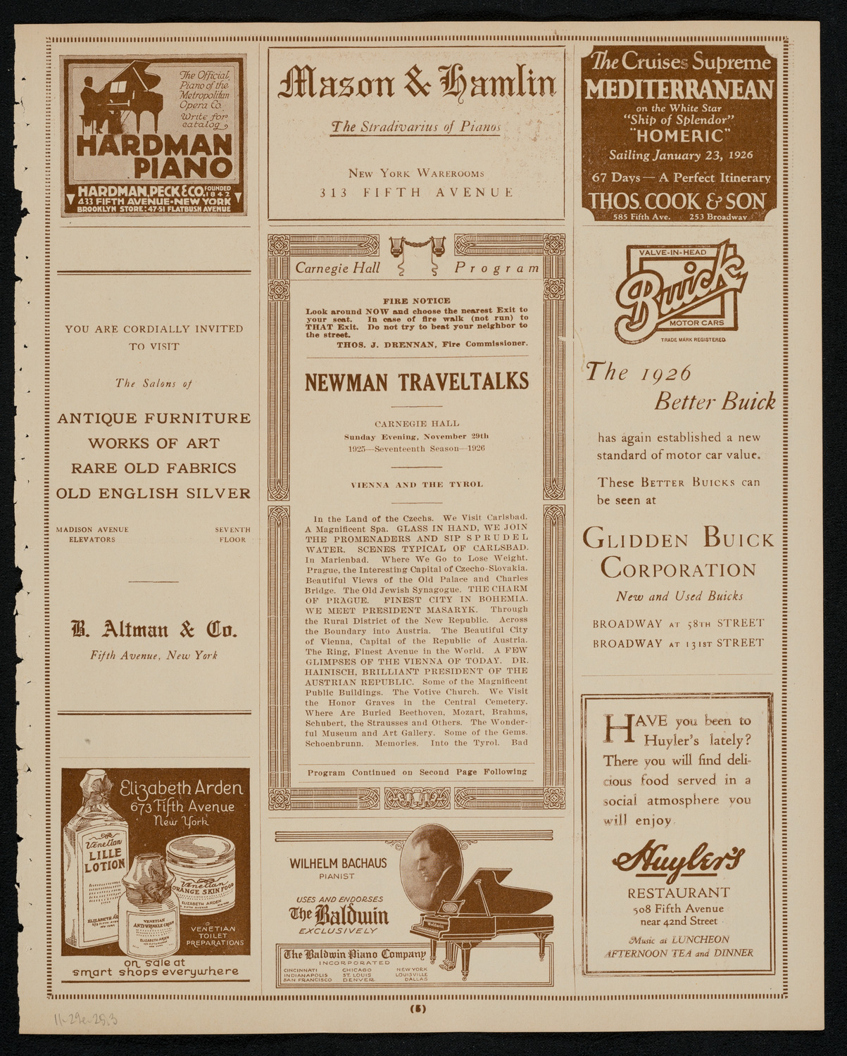 Newman Traveltalks: Vienna and the Tyrol, November 29, 1925, program page 5