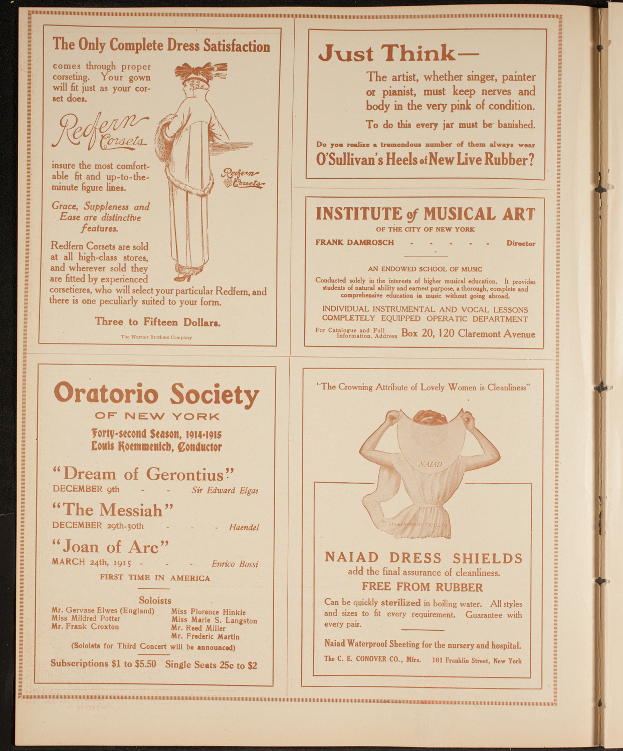 Boston Symphony Orchestra, December 5, 1914, program page 2
