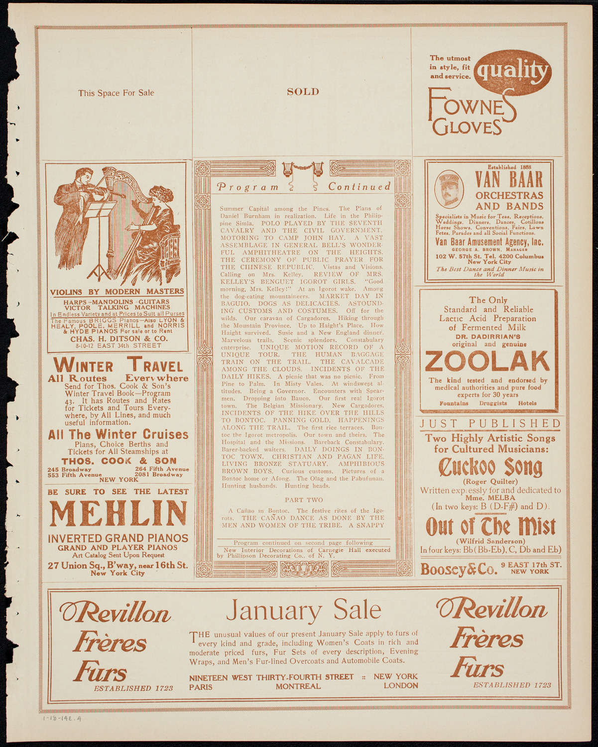 Burton Holmes Travelogue: Hiking Through Luzon, January 18, 1914, program page 7
