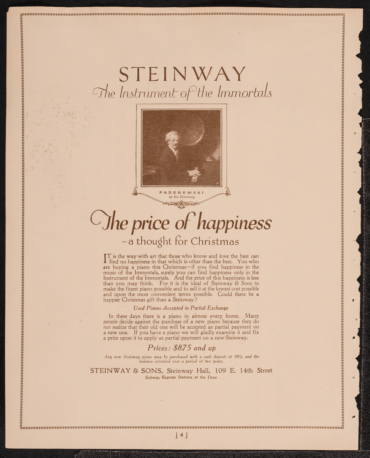 Philadelphia Orchestra, December 20, 1921, program page 4