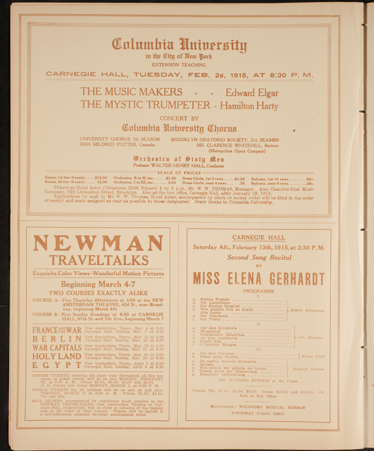 Burton Holmes Travelogue: Ireland, February 1, 1915, program page 10