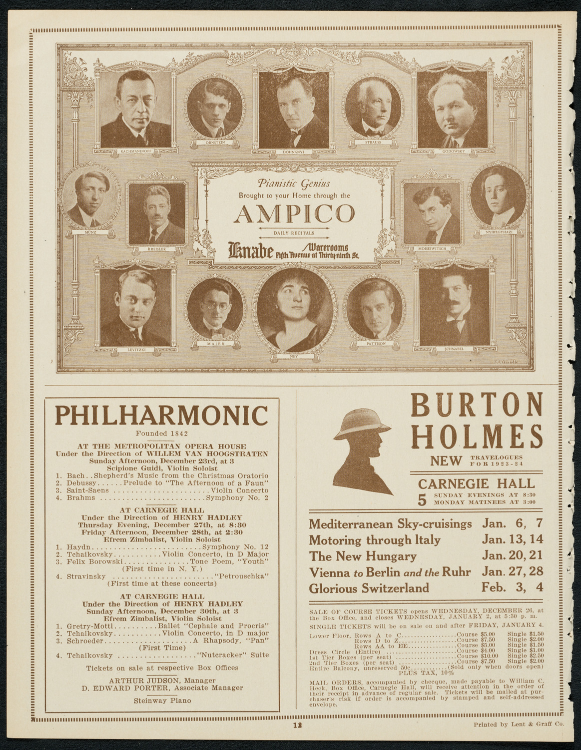 New York Philharmonic Students' Concert, December 17, 1923, program page 12