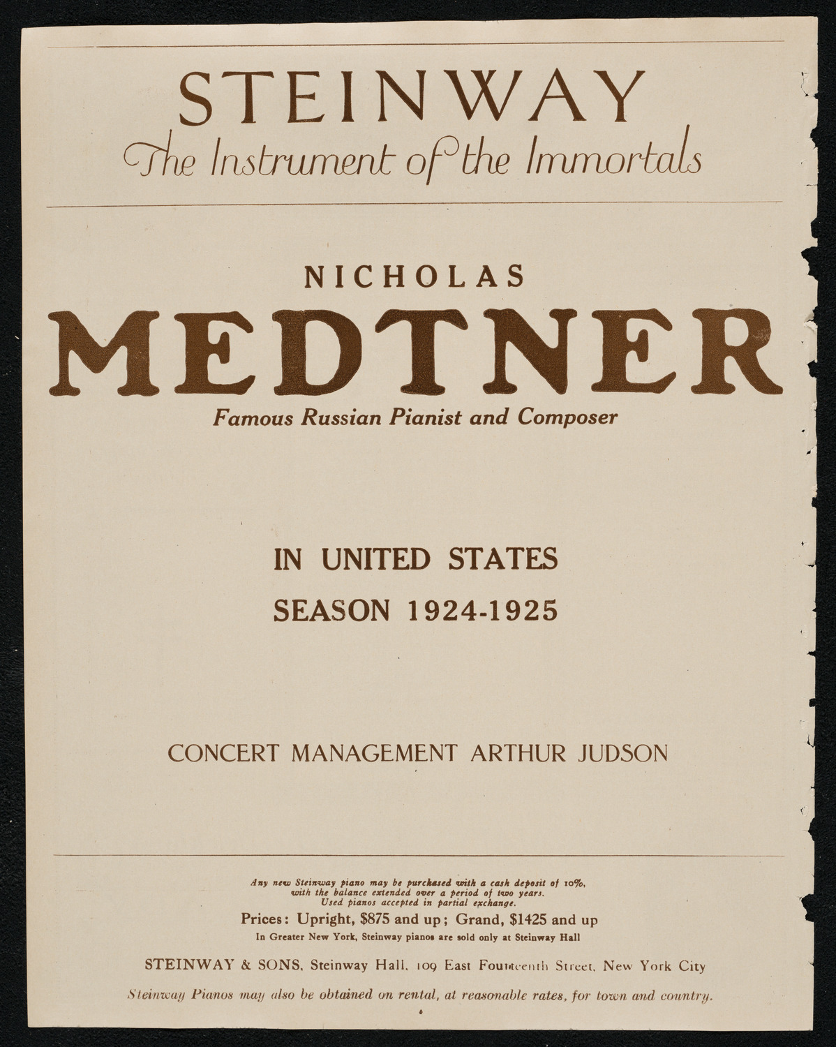 New York Philharmonic, February 15, 1924, program page 4