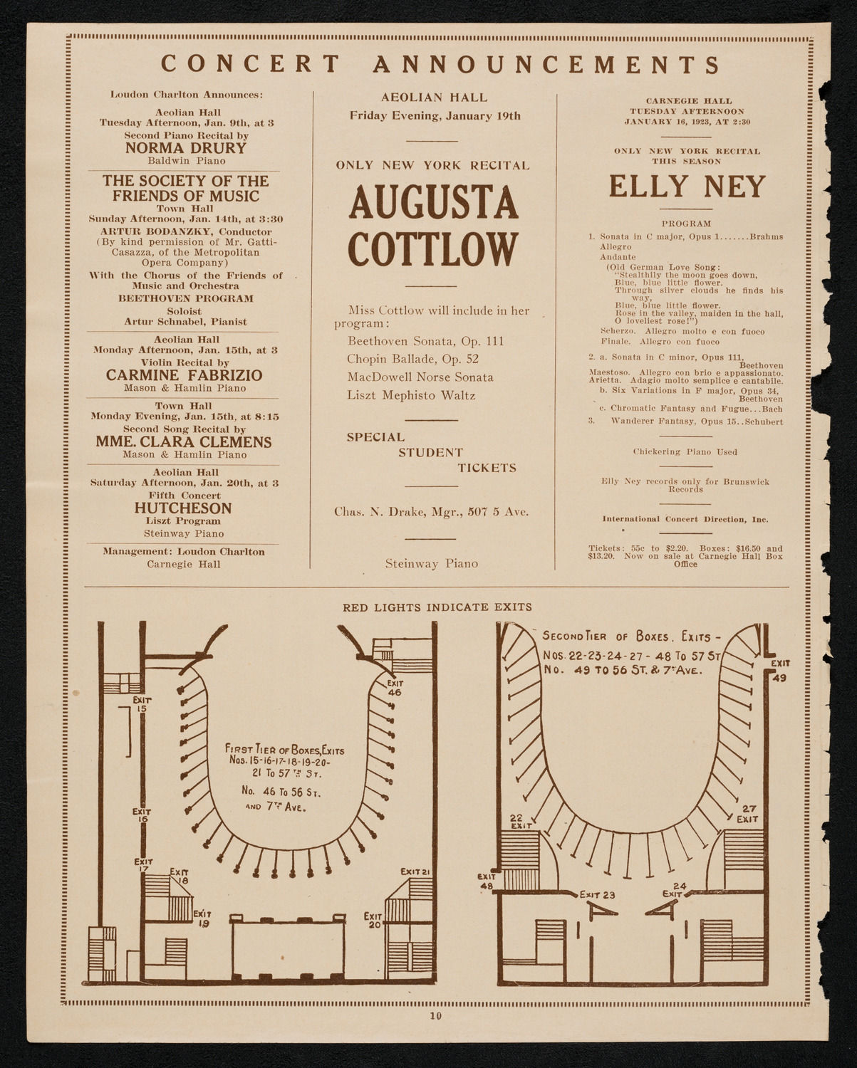 Graduation: New York School of Chiropractic, January 3, 1923, program page 10