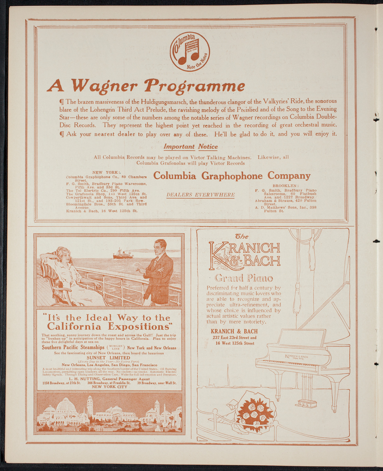 New York Philharmonic, March 21, 1915, program page 6