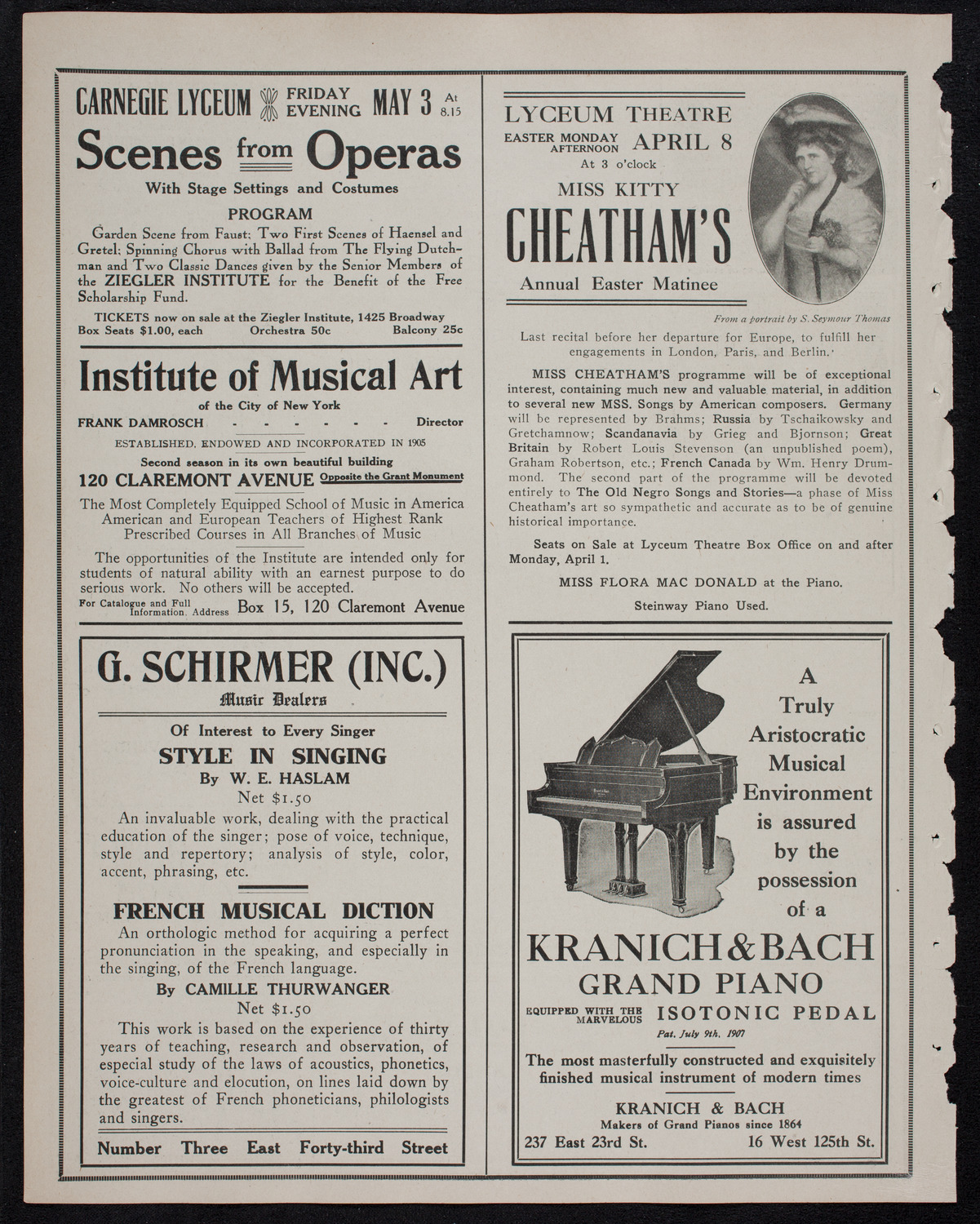 Arthur Friedheim, Piano, March 31, 1912, program page 6