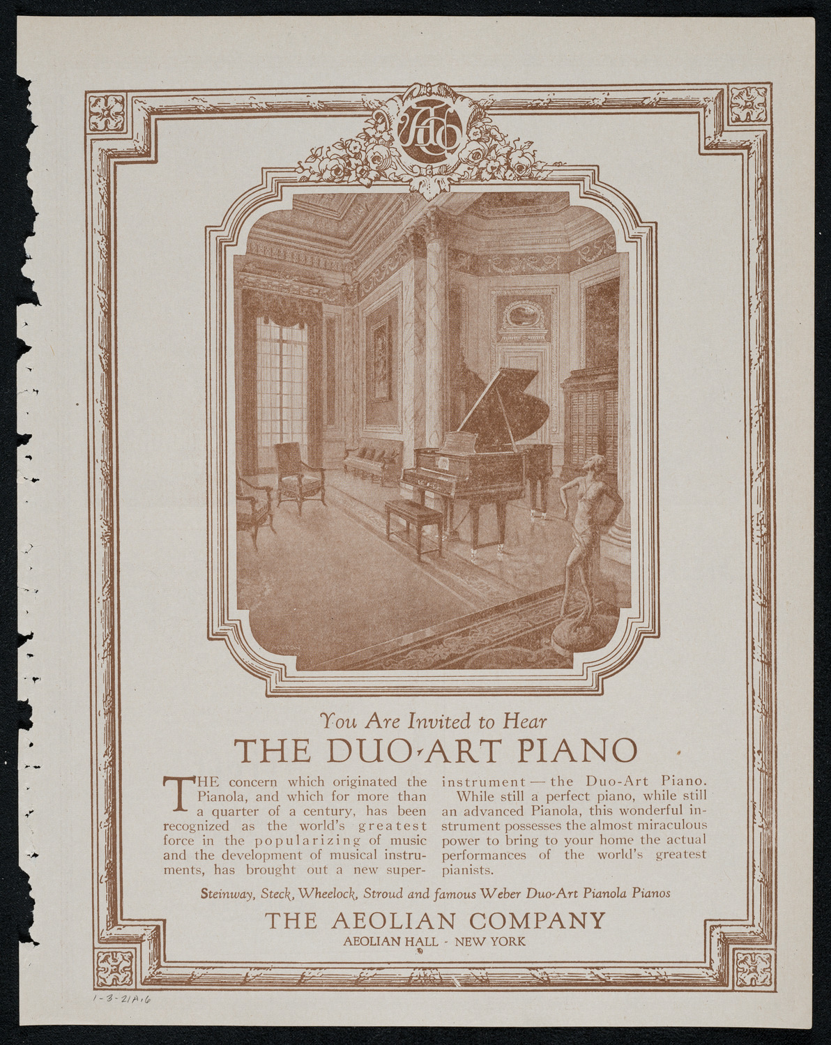 Joseph Schwarz, Baritone, January 3, 1921, program page 11