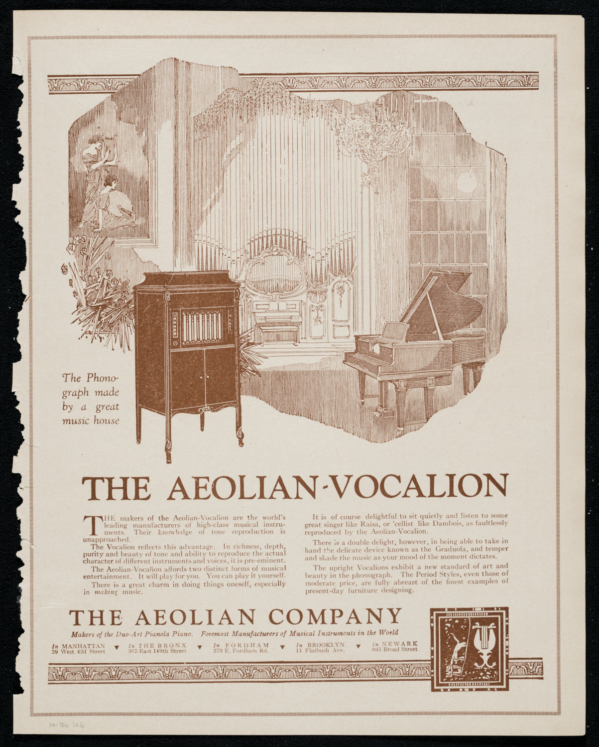 Benefit: American Convalescent Home for Vienna's Children, October 25, 1920, program page 11