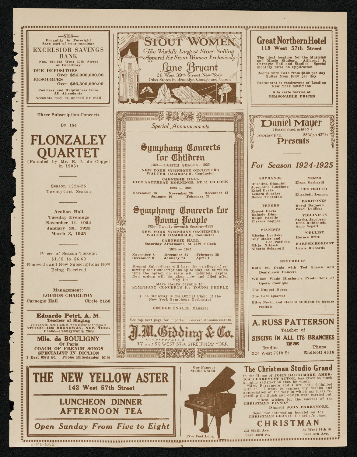 Graduation: New York College of Dentistry, June 12, 1924, program page 9