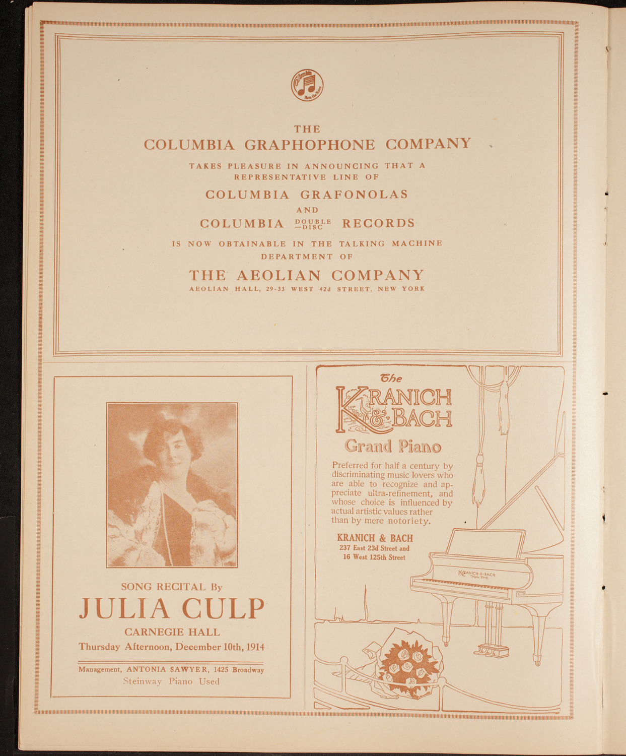 New York Philharmonic, November 27, 1914, program page 6