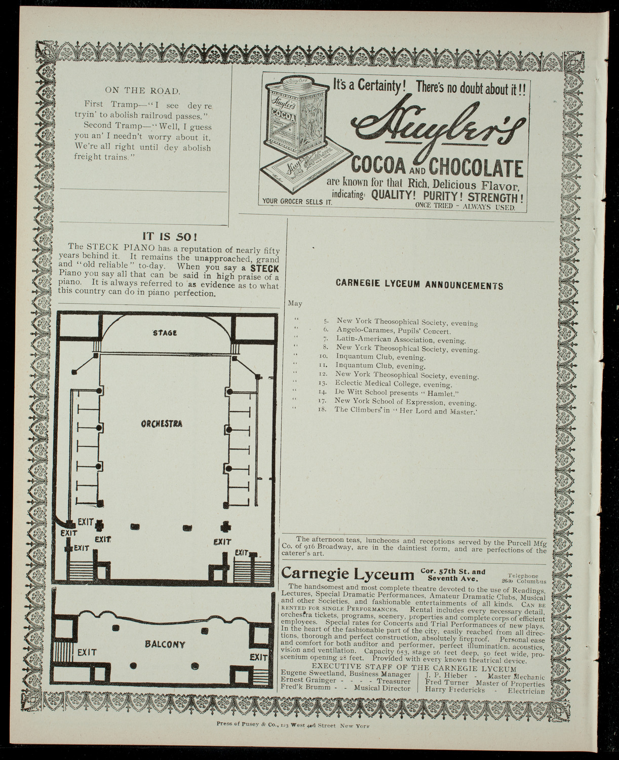 Ursuline Academy Class Exercises, May 5, 1904, program page 4