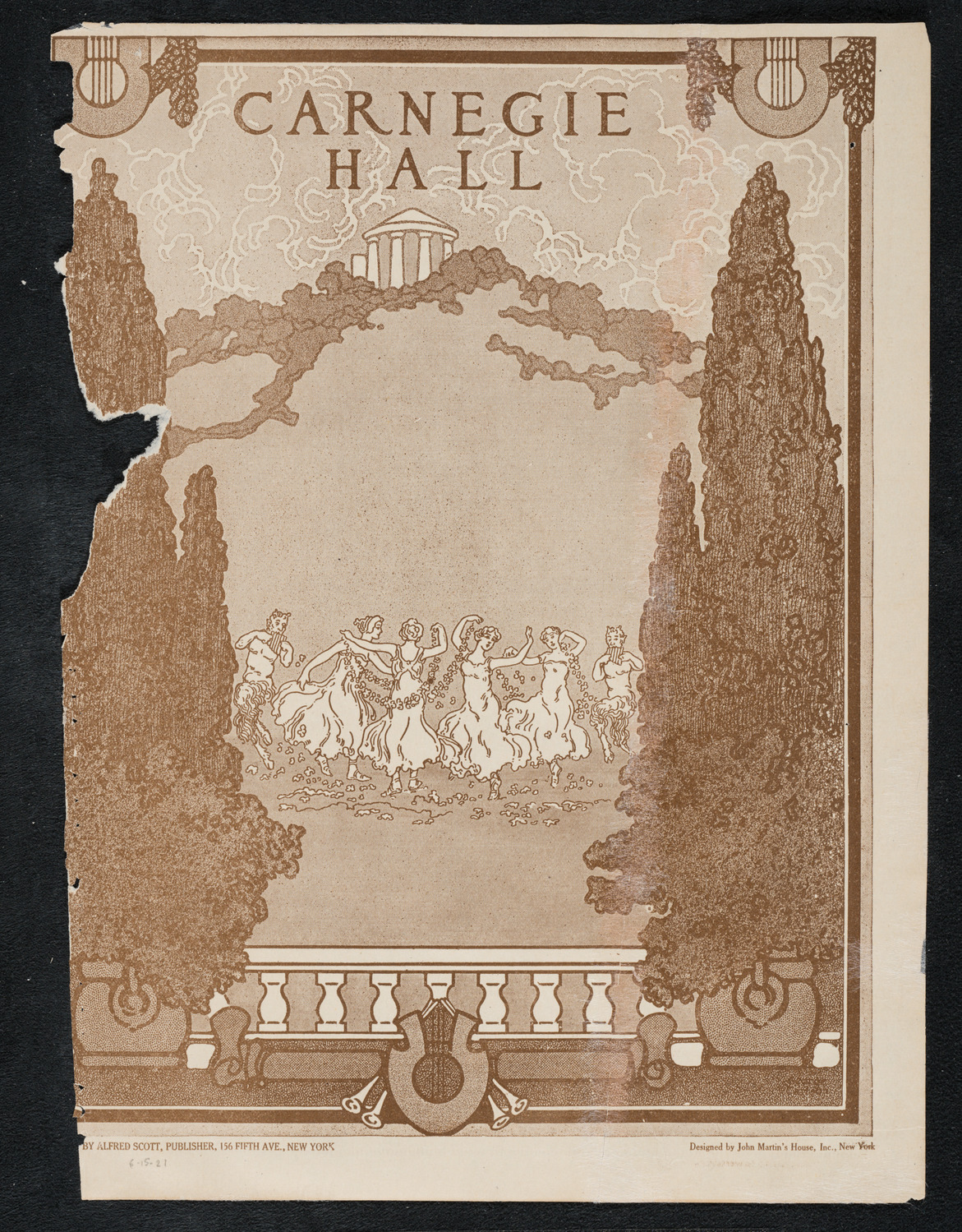 Graduation: New York College of Dentistry, June 15, 1921, program page 1