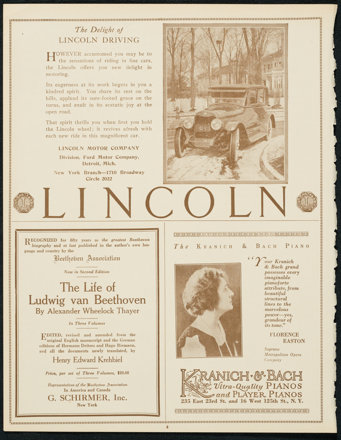 Oratorio Society of New York, December 26, 1923, program page 6