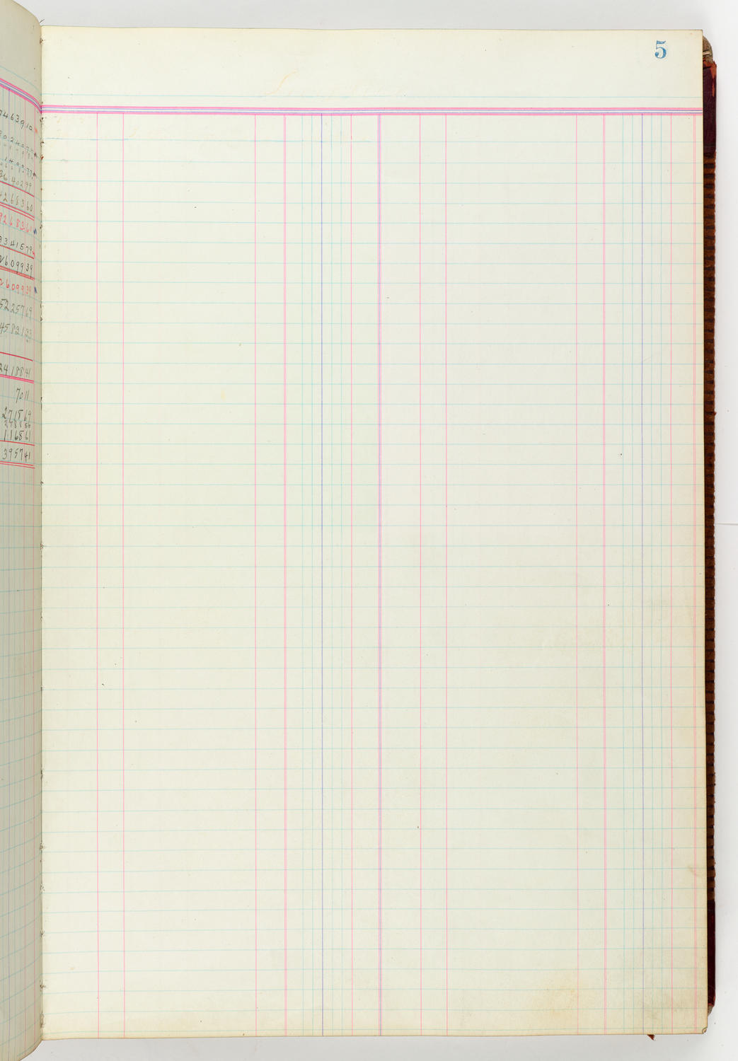 Music Hall Accounting Ledger Journal, volume 6, page 5