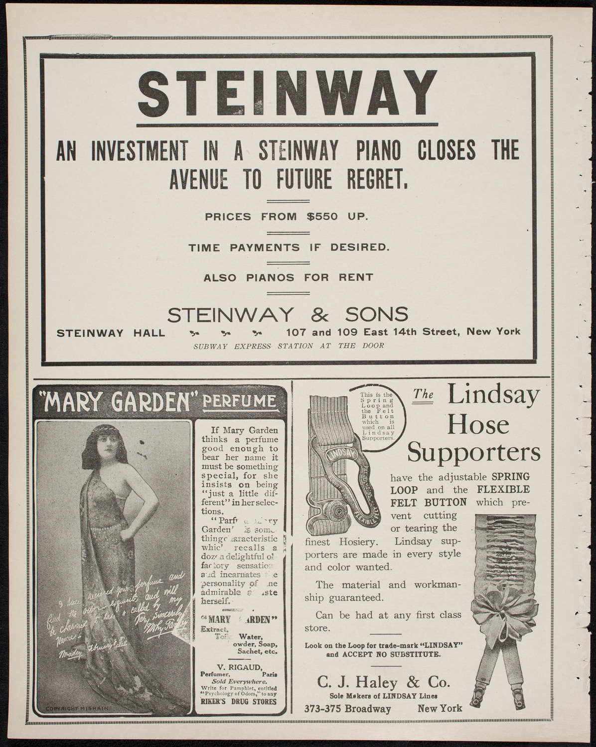 Cantors' Association of America, March 1, 1911, program page 4