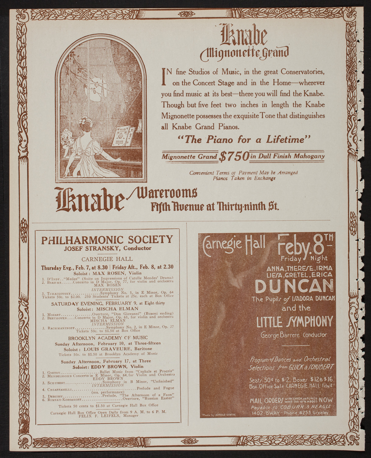 New York Symphony Orchestra, February 6, 1918, program page 12