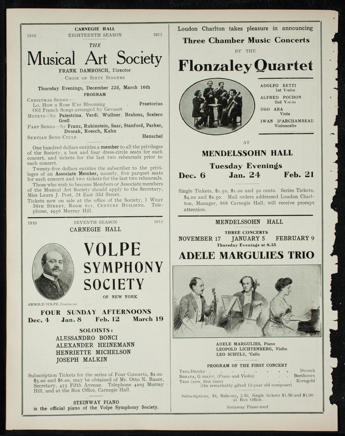 Jeanne Jomelli, Soprano, November 15, 1910, program page 10