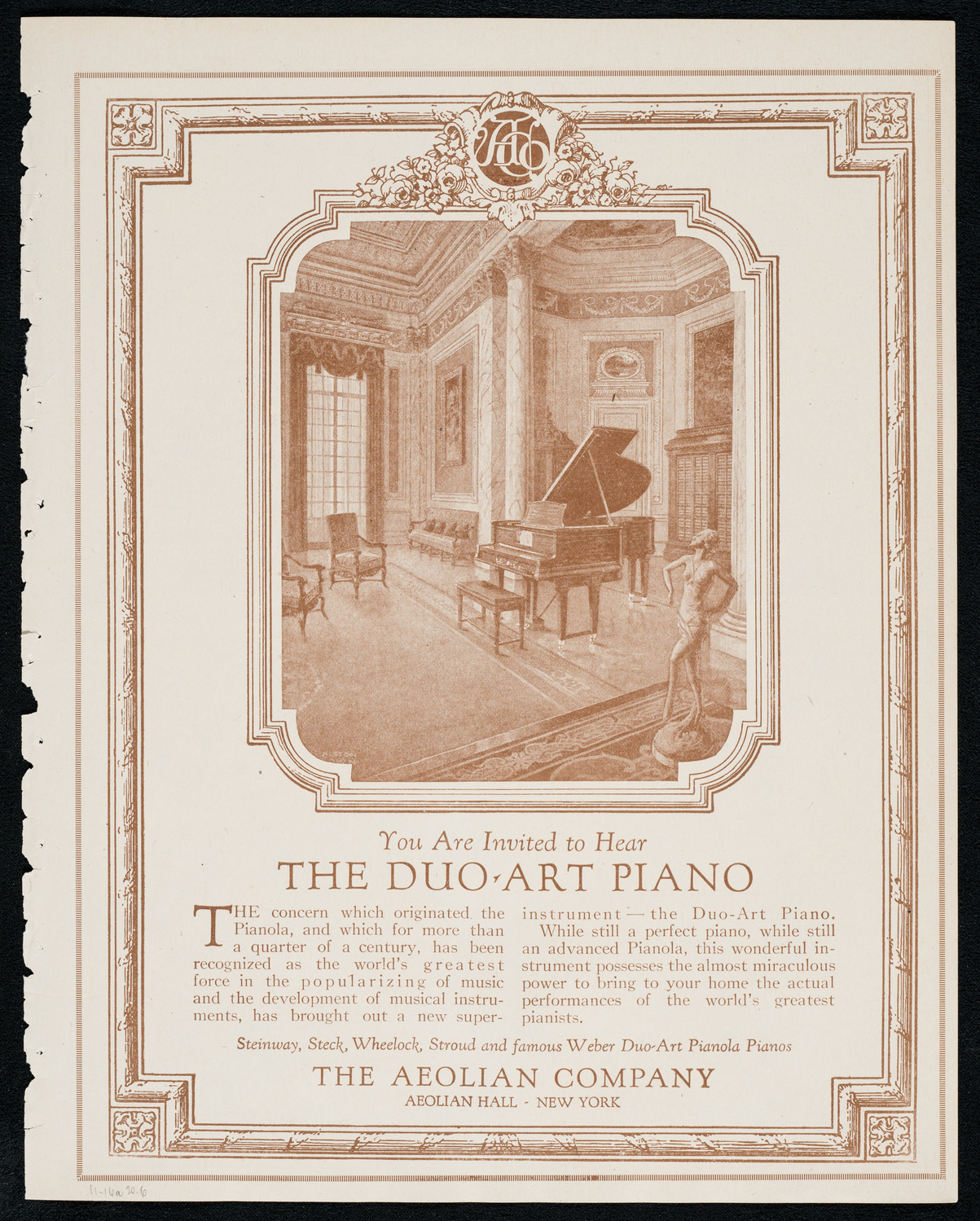 Joan Manén, Violin, November 16, 1920, program page 11
