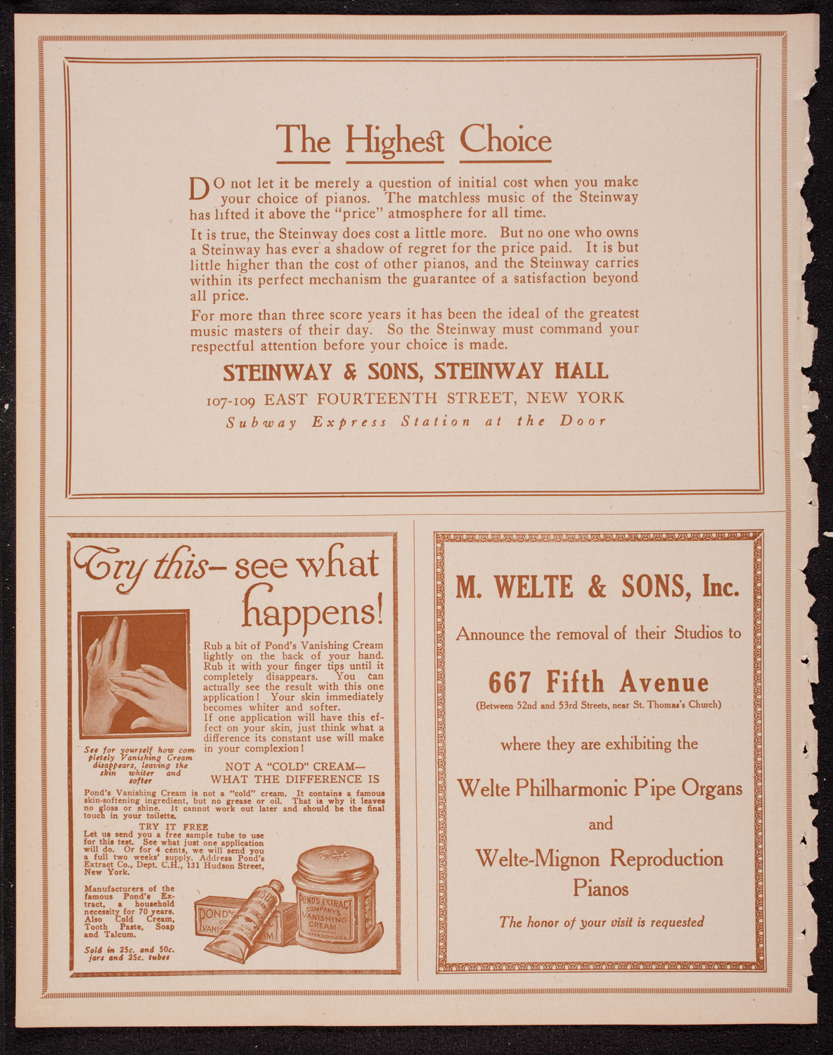 Marcella Sembrich, Soprano, November 21, 1916, program page 4