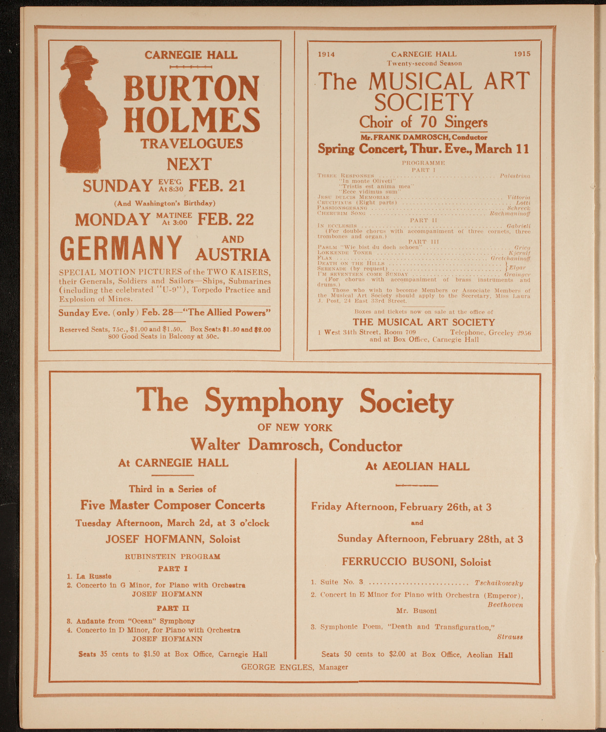 Boston Symphony Orchestra, February 18, 1915, program page 8