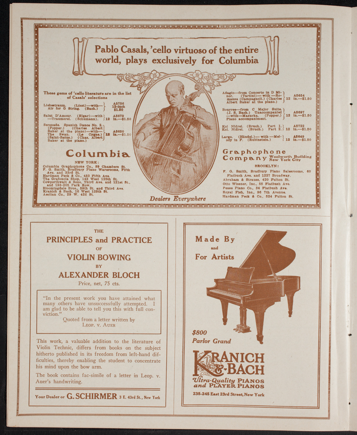 Leo Ornstein with Nina Dimitrieff and Russian Balalaika Orchestra, April 23, 1916, program page 6