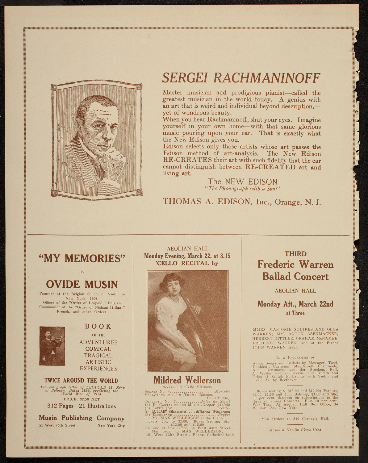 Jewish Folk-Songs Chorus, March 14, 1920, program page 2