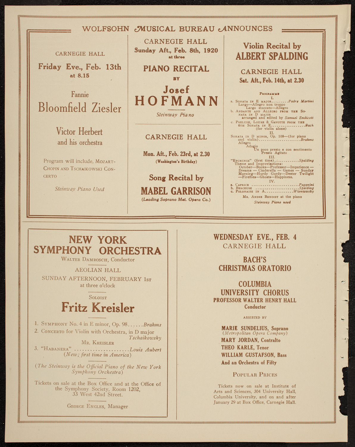 Symphony Concert for Young People, January 31, 1920, program page 8