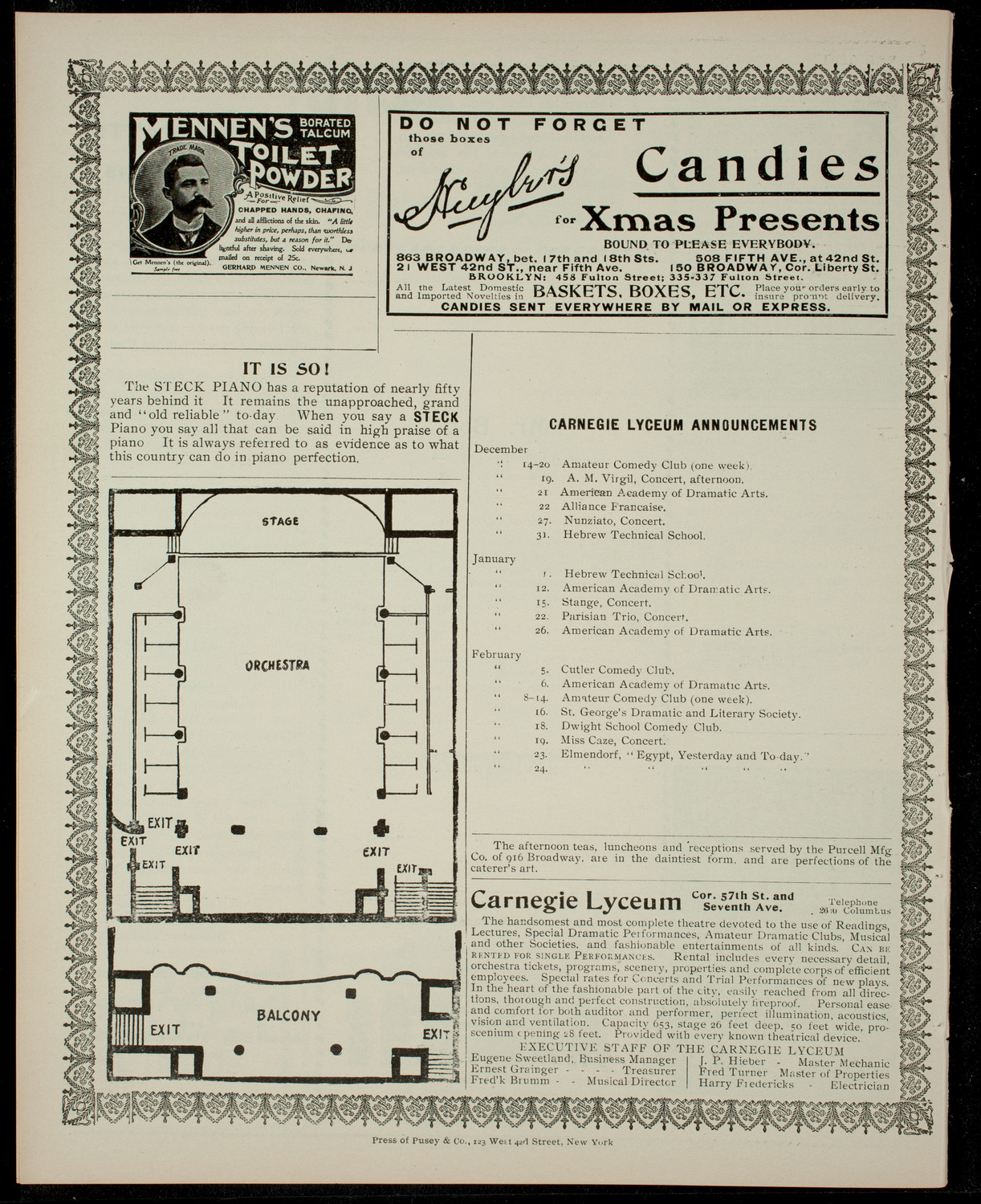 Fifth Annual Entertainment for the Benefit of the Hudson Guild Library, December 12, 1903, program page 4