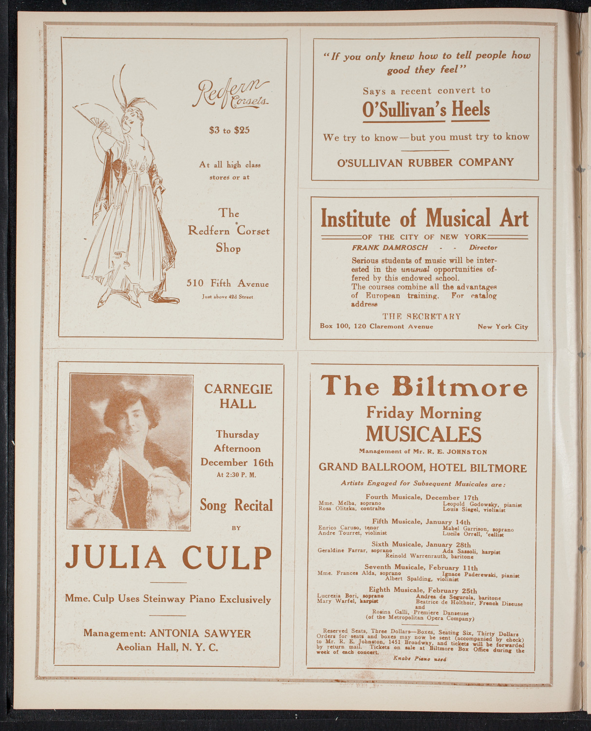 Elmendorf Lecture: Southern Italy and Sicily, December 5, 1915, program page 2