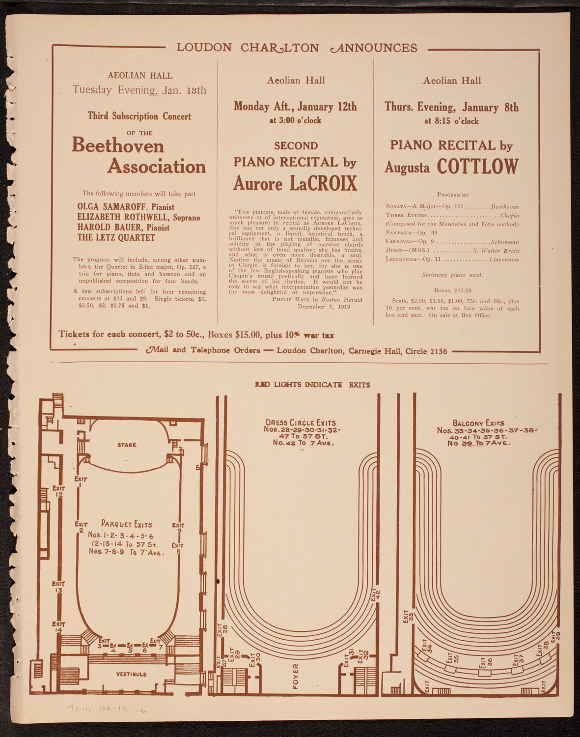 Oratorio Society of New York, December 30, 1919, program page 11