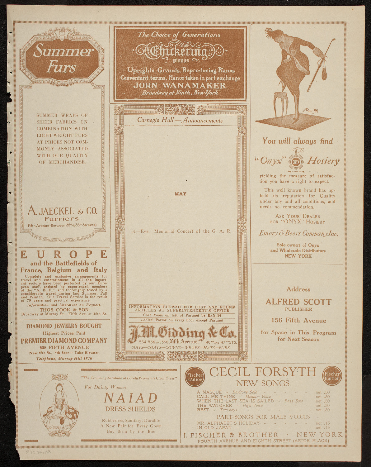 Graduation: Packard Commercial School, May 25, 1920, program page 3