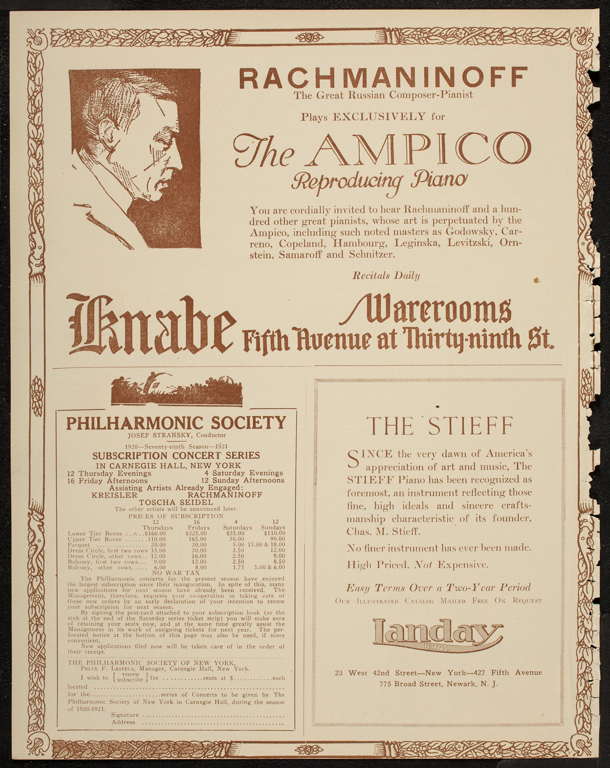 Musical Art Society of New York, April 3, 1920, program page 12