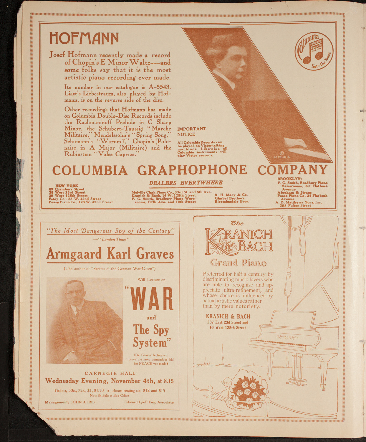 Alma Gluck, Soprano, October 31, 1914, program page 6