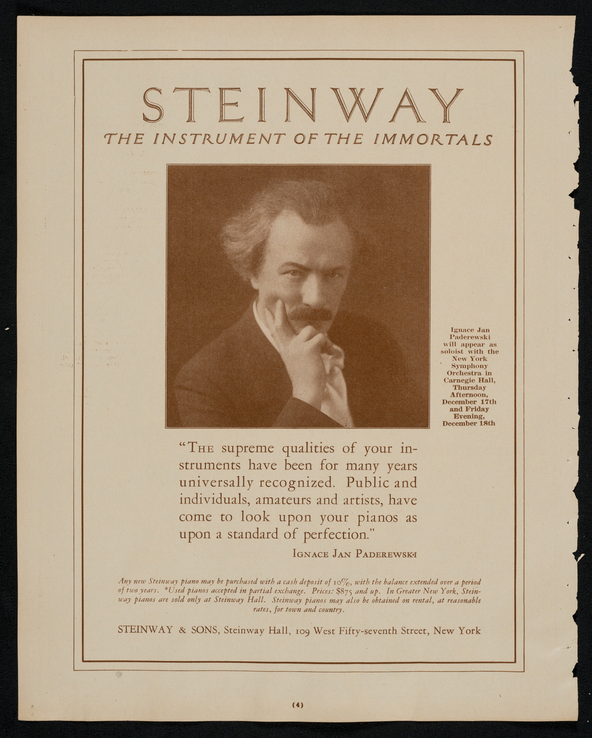 Cleveland Orchestra, December 13, 1925, program page 4