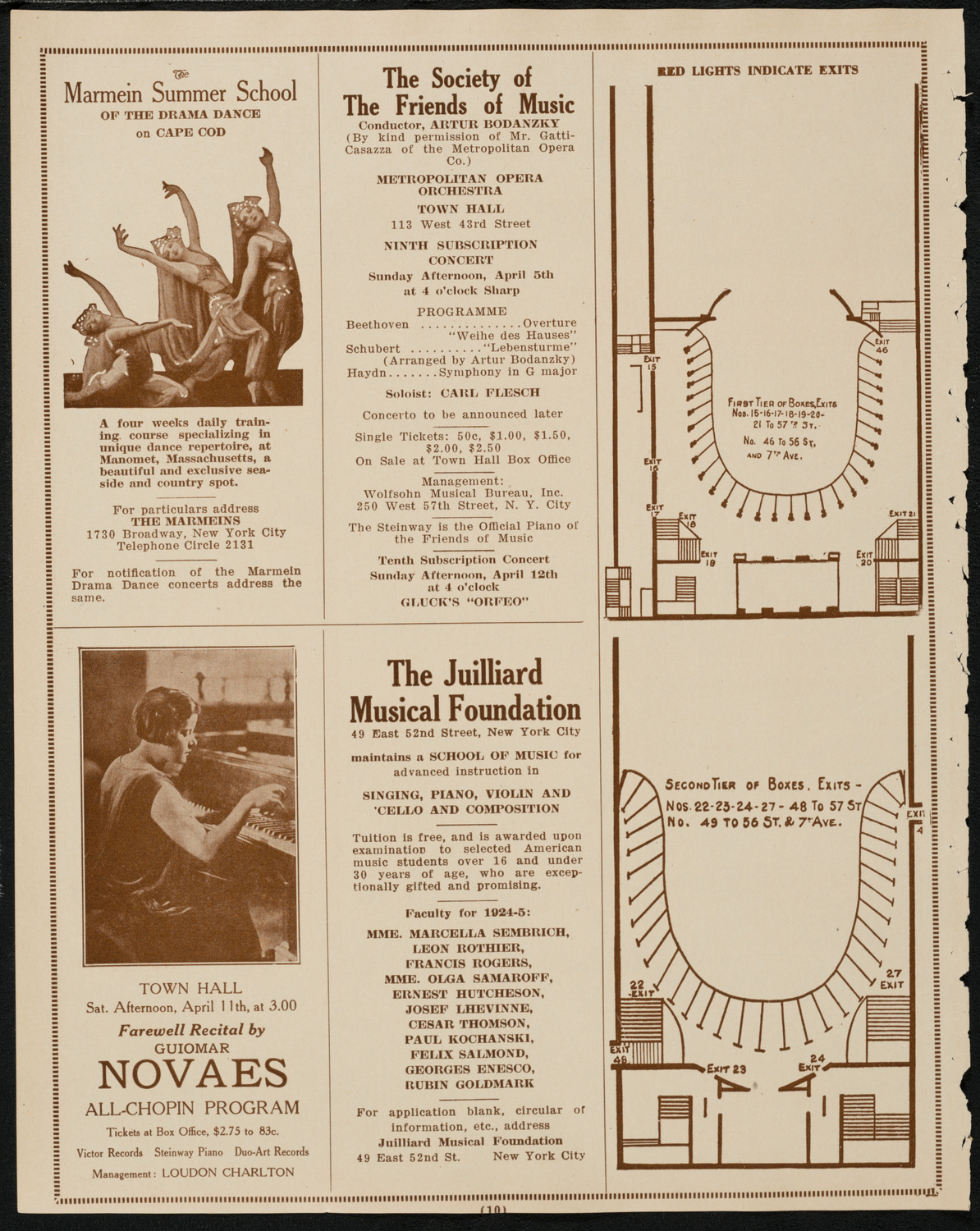 Vicente Ballester, Baritone, March 29, 1925, program page 10