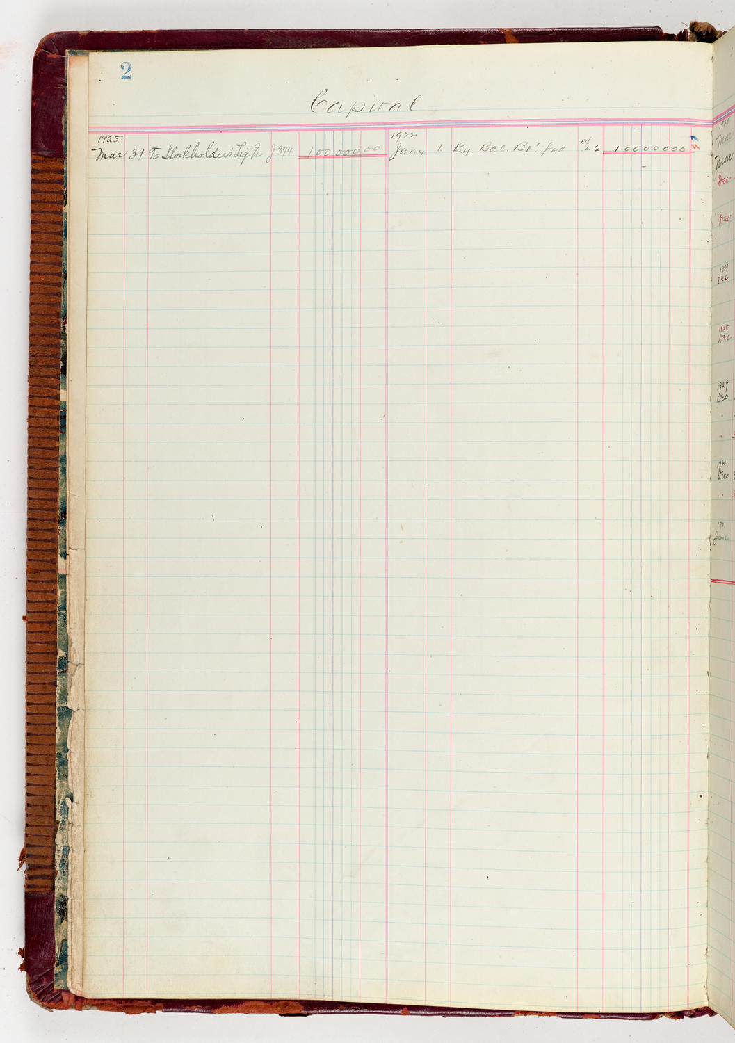 Music Hall Accounting Ledger Journal, volume 6, page 2