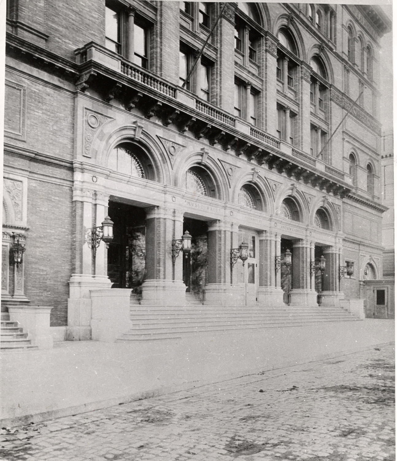 Carnegie Hall main entrance, 1891