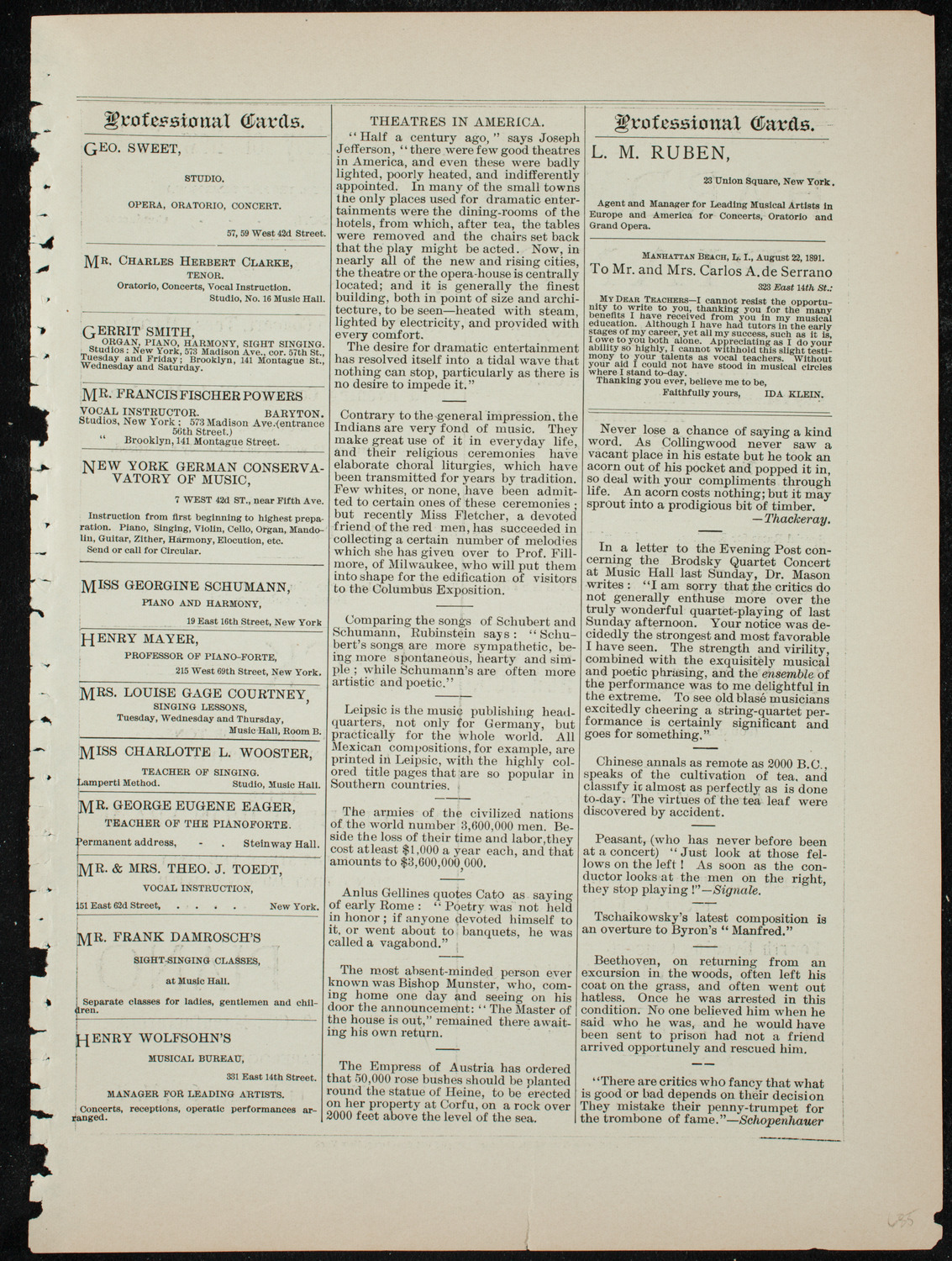 Robert Burns Anniversary Festival, January 25, 1892, program page 11