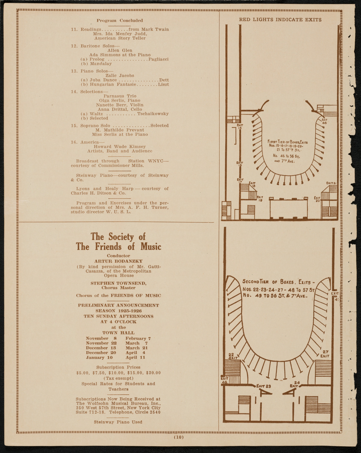 Grand Army of the Republic Memorial Day Exercises, May 30, 1925, program page 10