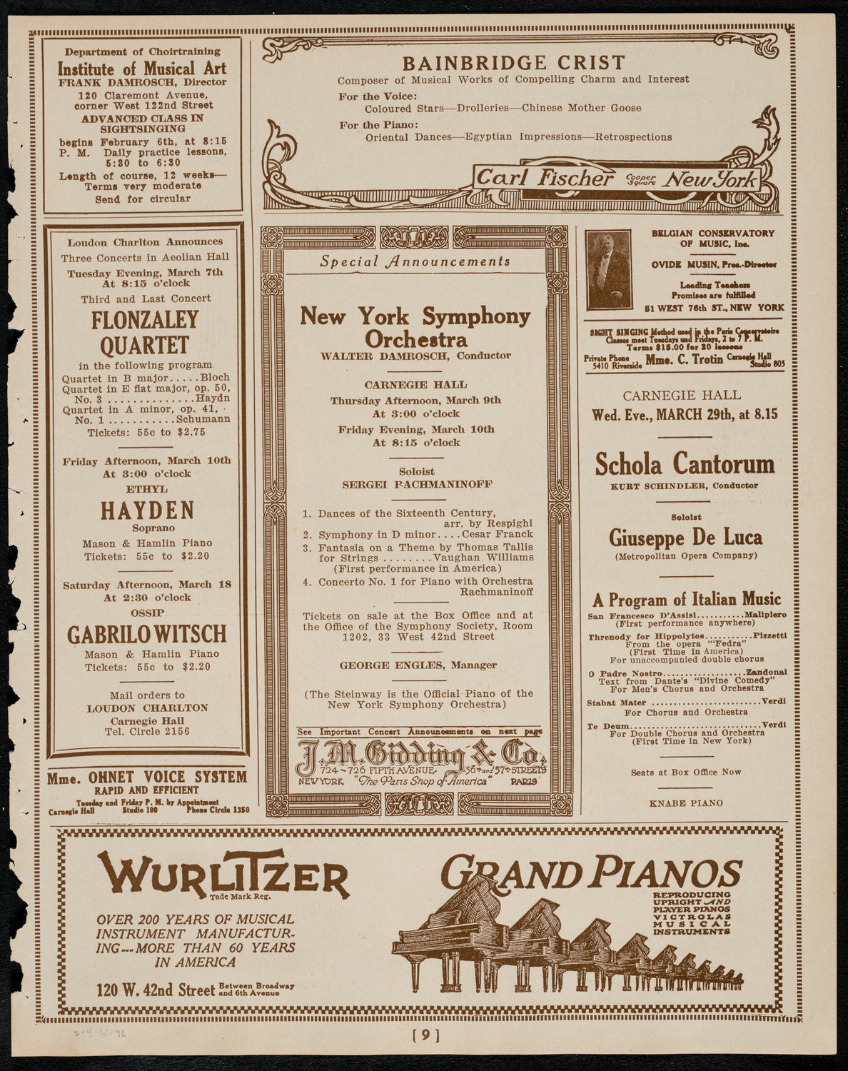 Symphony Concert for Young People, March 4, 1922, program page 9