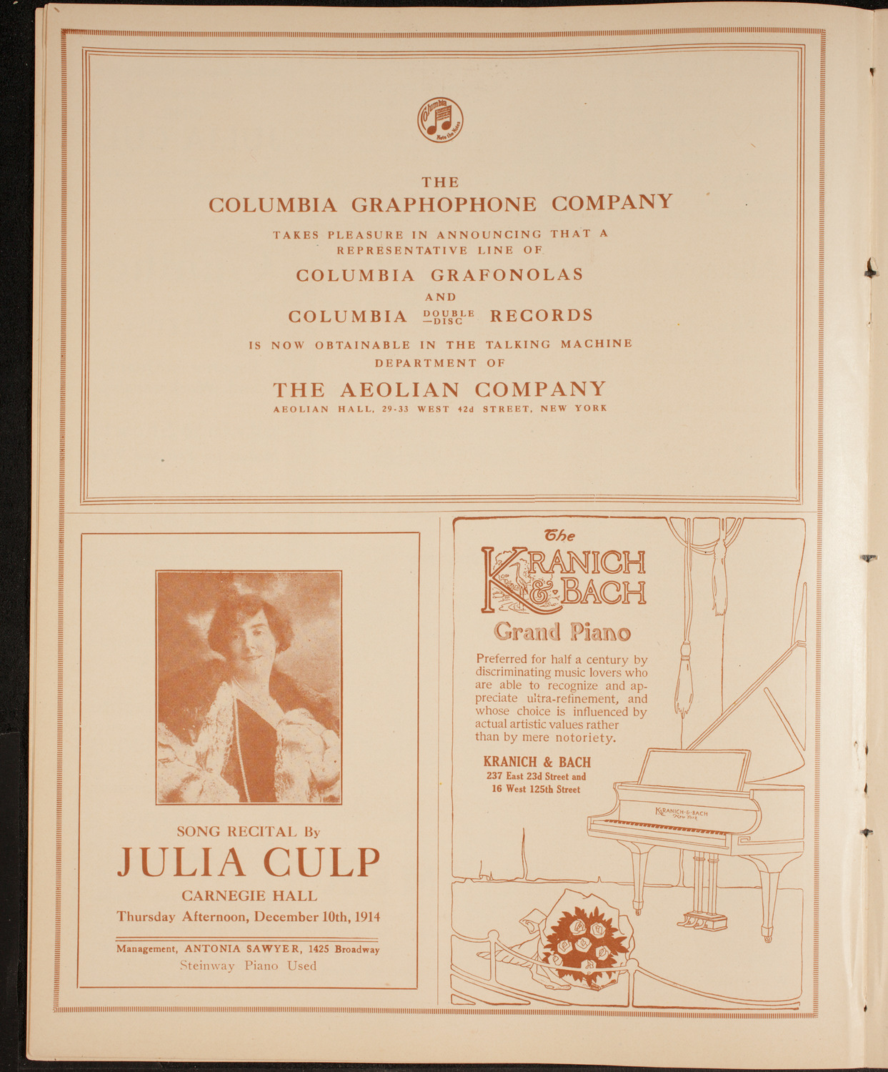 Leonard Borwick, Piano, November 24, 1914, program page 6