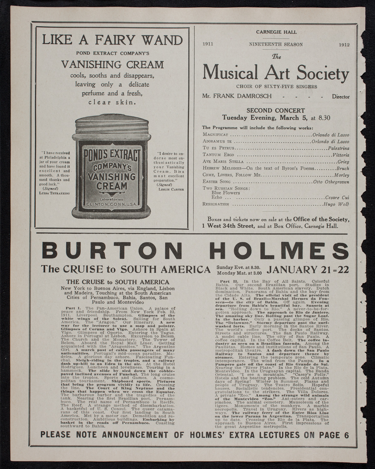 Burton Holmes Travelogue: Spain and Portugal, January 14, 1912, program page 8